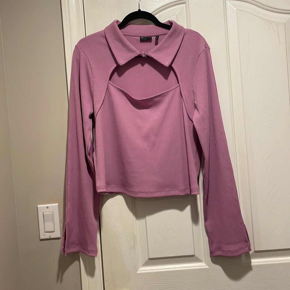 US 16 ASOS PURPLE COLLARED SHIRT